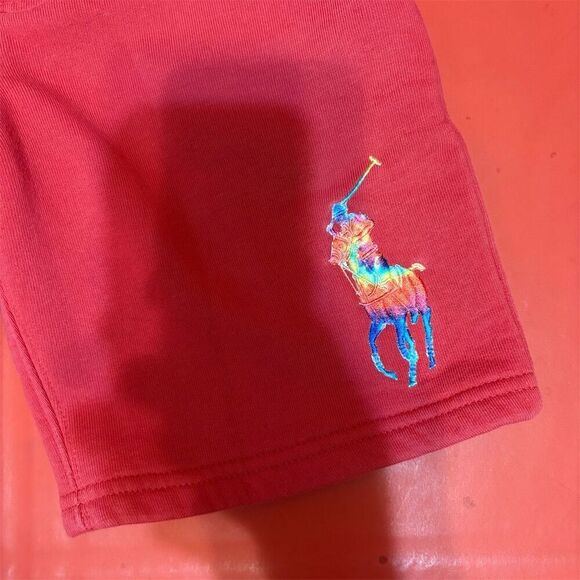 Polo Ralph Lauren Boys' Red Sweat Shorts Size S Casual Summer - Picture 2 of 5